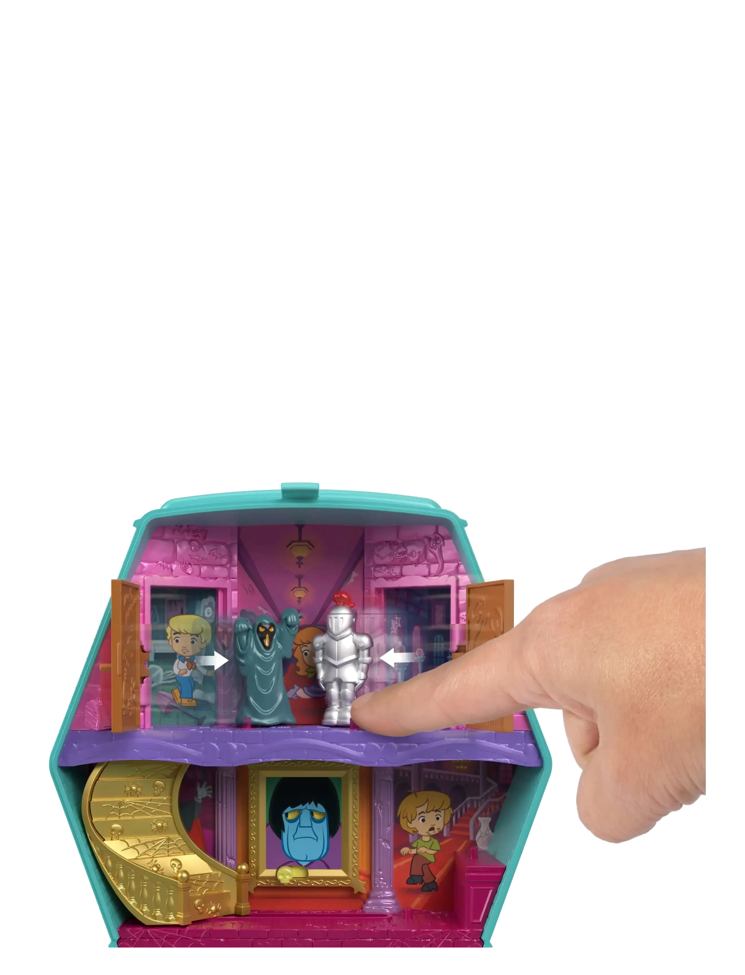 Polly Pocket - Micro Dolls and Playset, Scooby Doo Partnership Compact with Scooby and Velma, Toy Car - film- & märchenfiguren - multicolor - 4