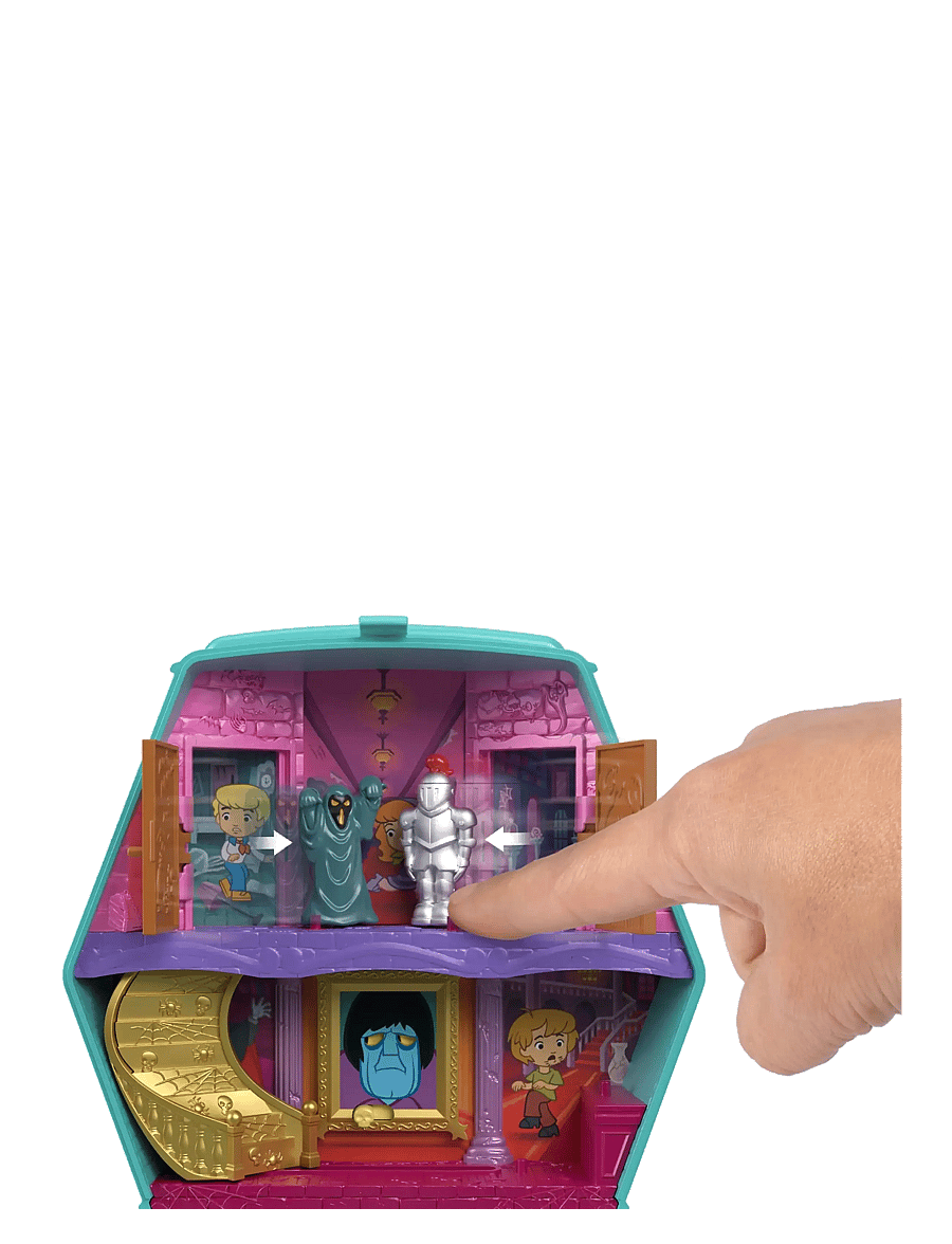 Polly Pocket - Micro Dolls and Playset, Scooby Doo Partnership Compact with Scooby and Velma, Toy Car - film- & märchenfiguren - multicolor - 4