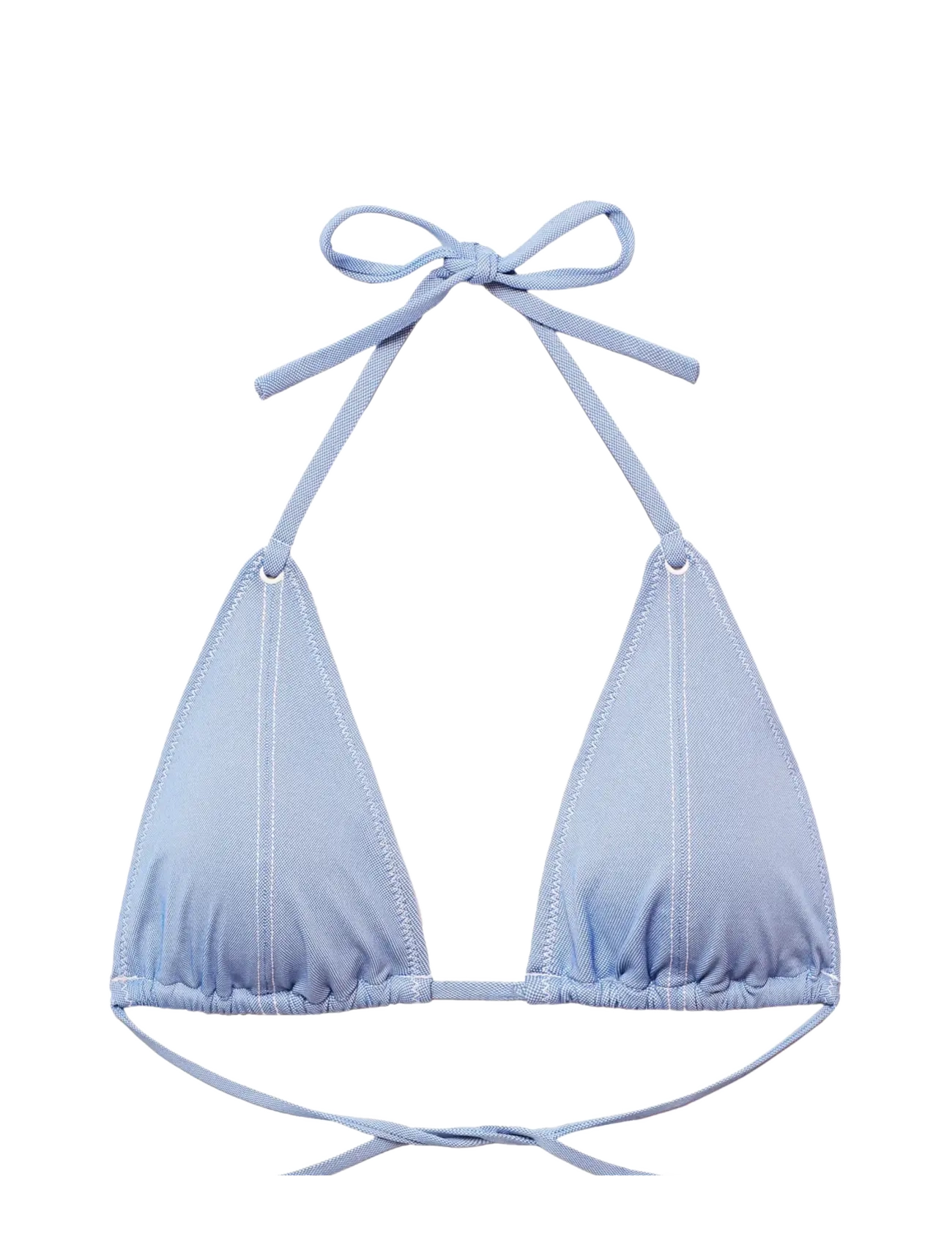 Polo By Ralph Lauren Swimwear Prl Oxford Modern Tall Slider Trian, Kvinder, Trekant Bikinitop, Blå, Str: XL