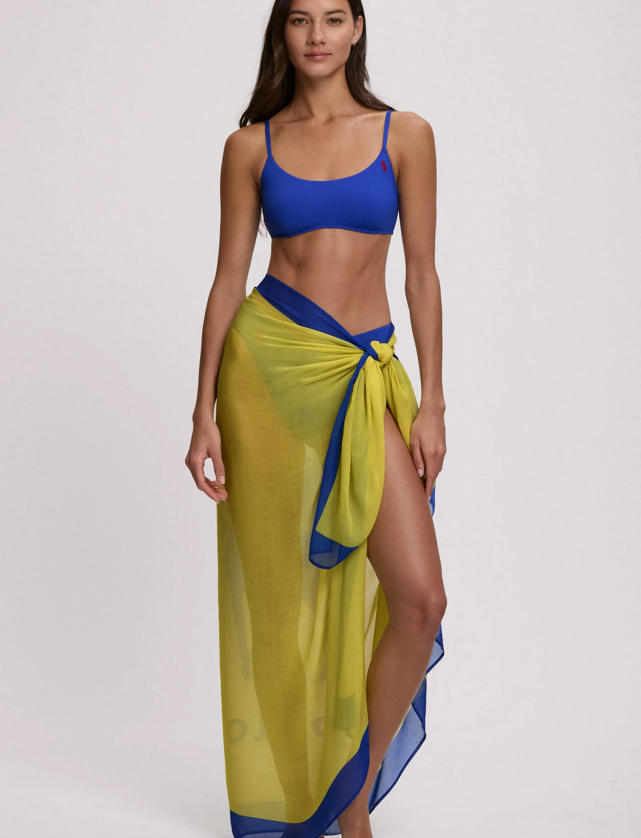 Polo By Ralph Lauren Swimwear Prl Logo Icons Pony Pareo, Kvinder, Pareo, Gul, Str: ONE SIZE