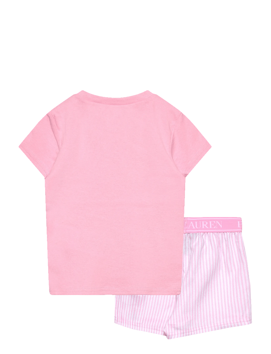 Ralph Lauren Kids - S5-SLEEPWEAR SHORT SET - komplektid - white / carmel pink - 1