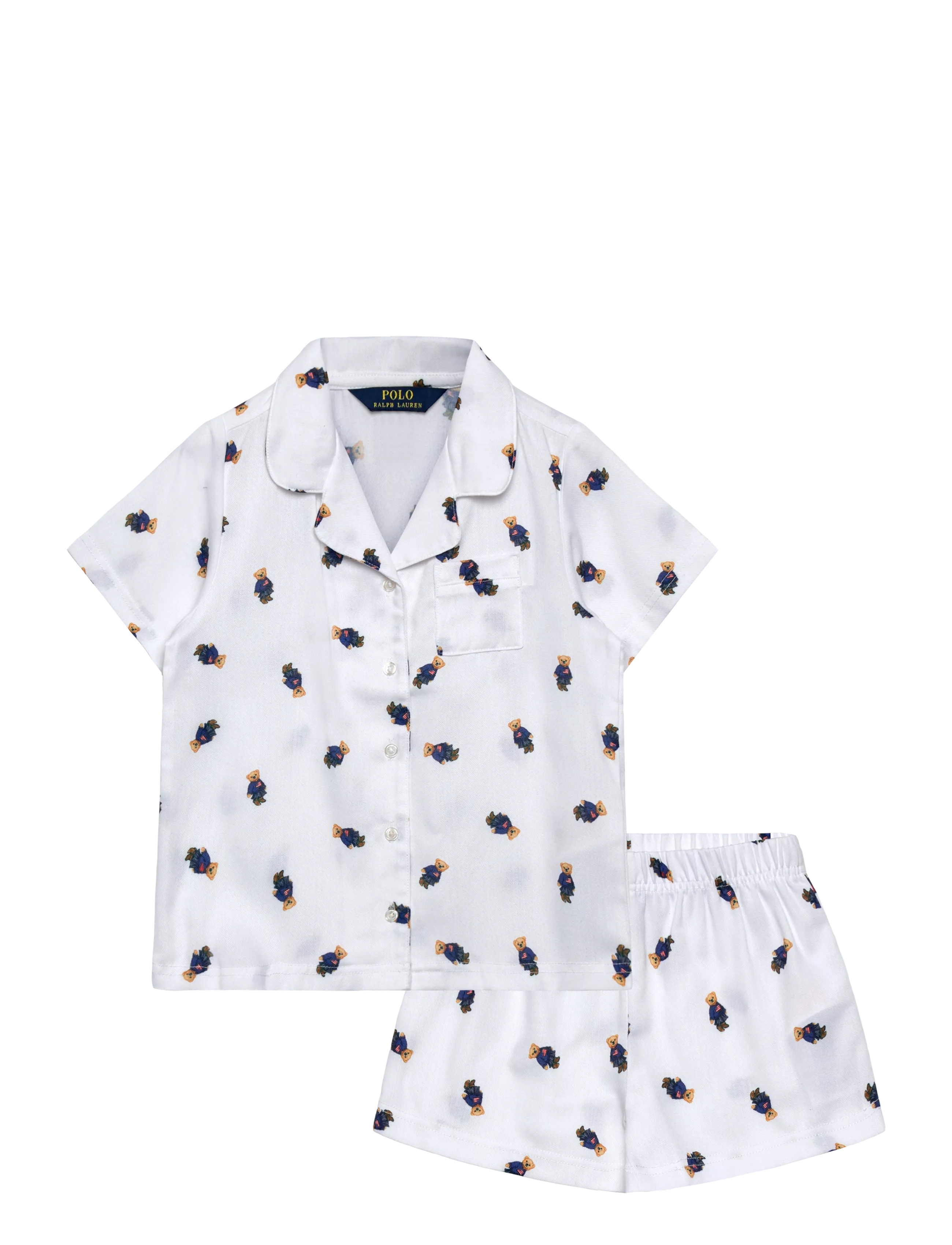 Ralph Lauren Kids SL-SLEEPWEAR - Riided - WHITE/NEWPORT NAVY / white