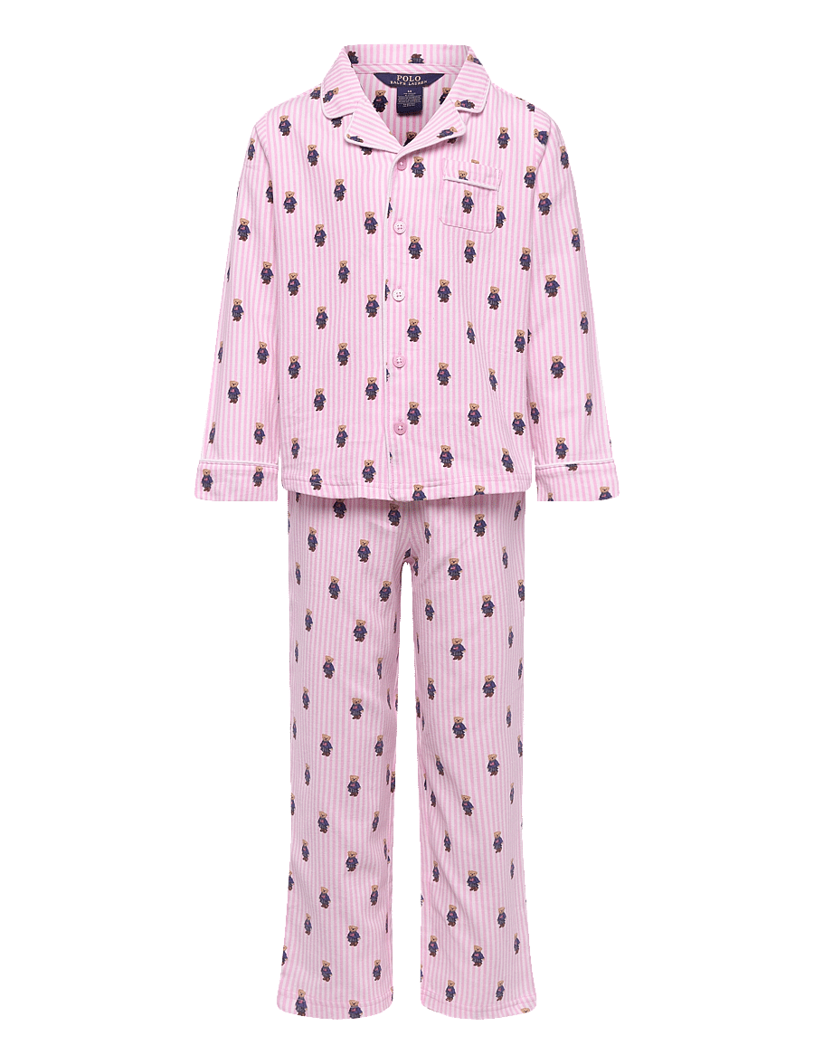 Ralph Lauren Kids - S6-SLEEPWEAR PANT SET - pyjama-sets - white / carmel pink - 0