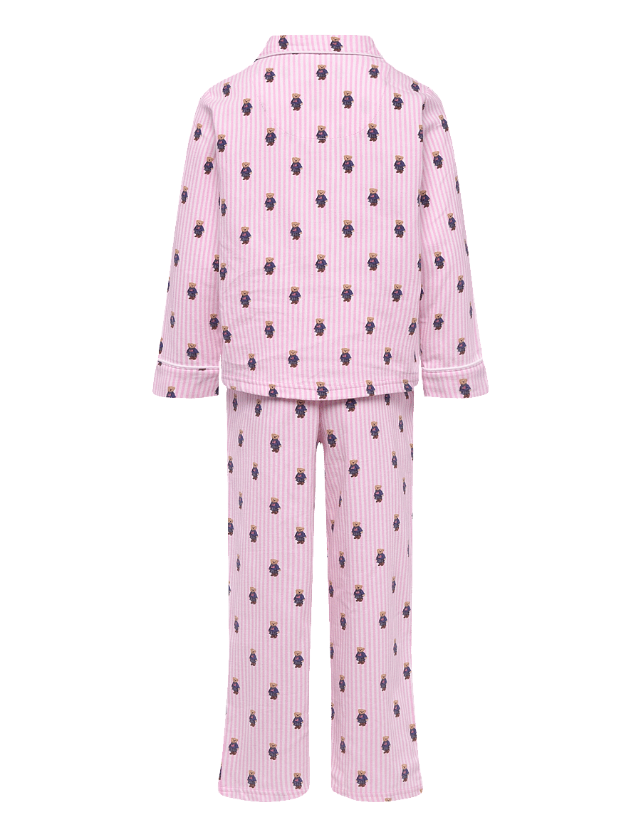 Ralph Lauren Kids - S6-SLEEPWEAR PANT SET - pyjama-sets - white / carmel pink - 1