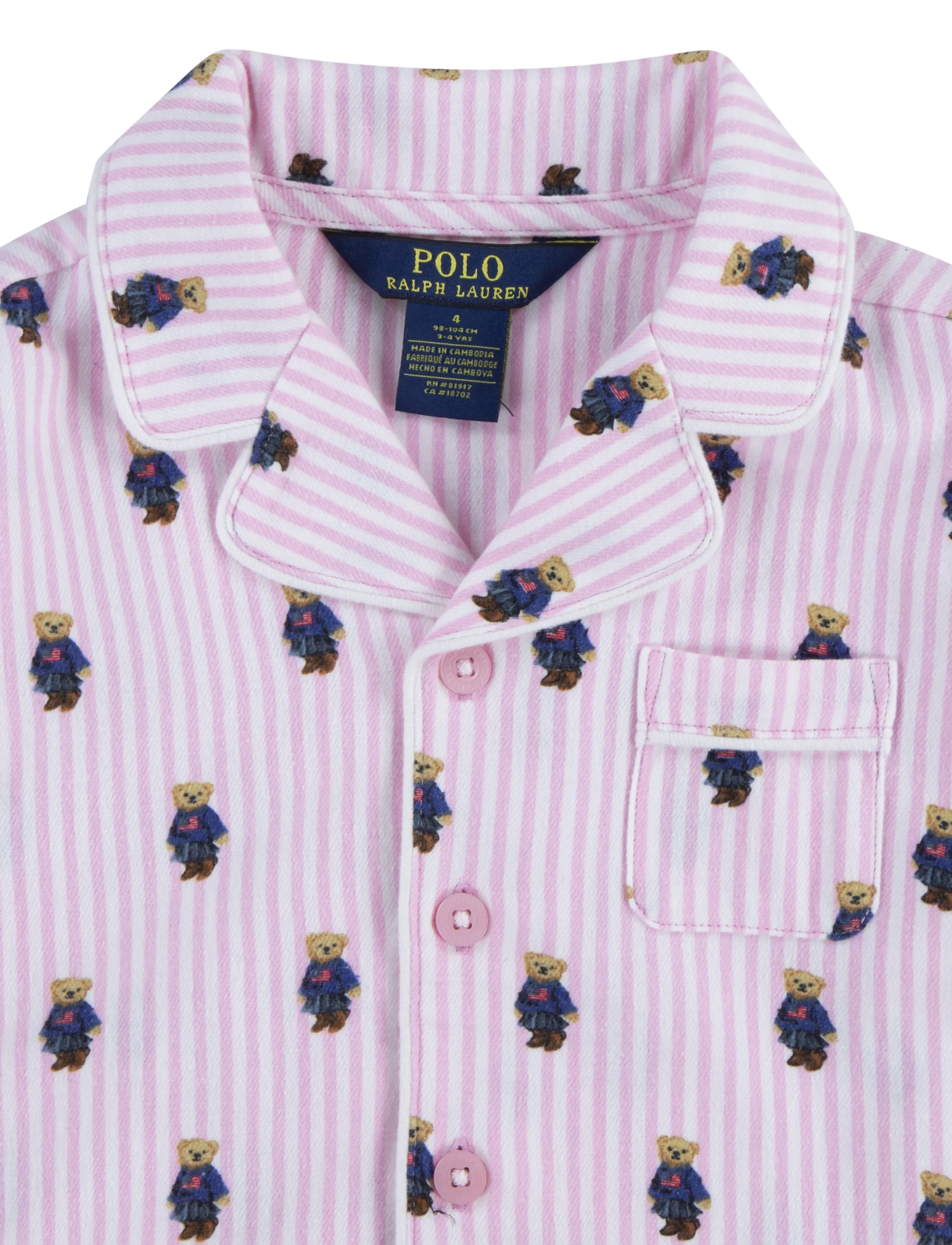 Ralph Lauren Kids - S6-SLEEPWEAR PANT SET - pyjama-sets - white / carmel pink - 4