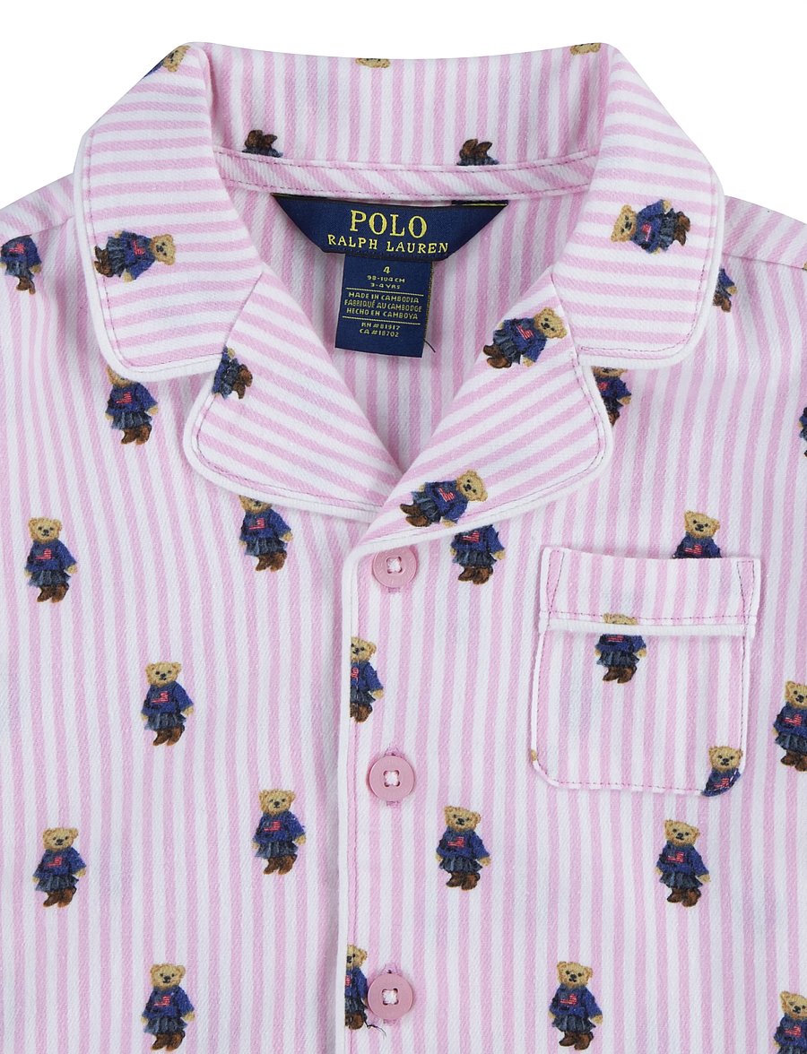 Ralph Lauren Kids - S6-SLEEPWEAR PANT SET - pyjama-sets - white / carmel pink - 4