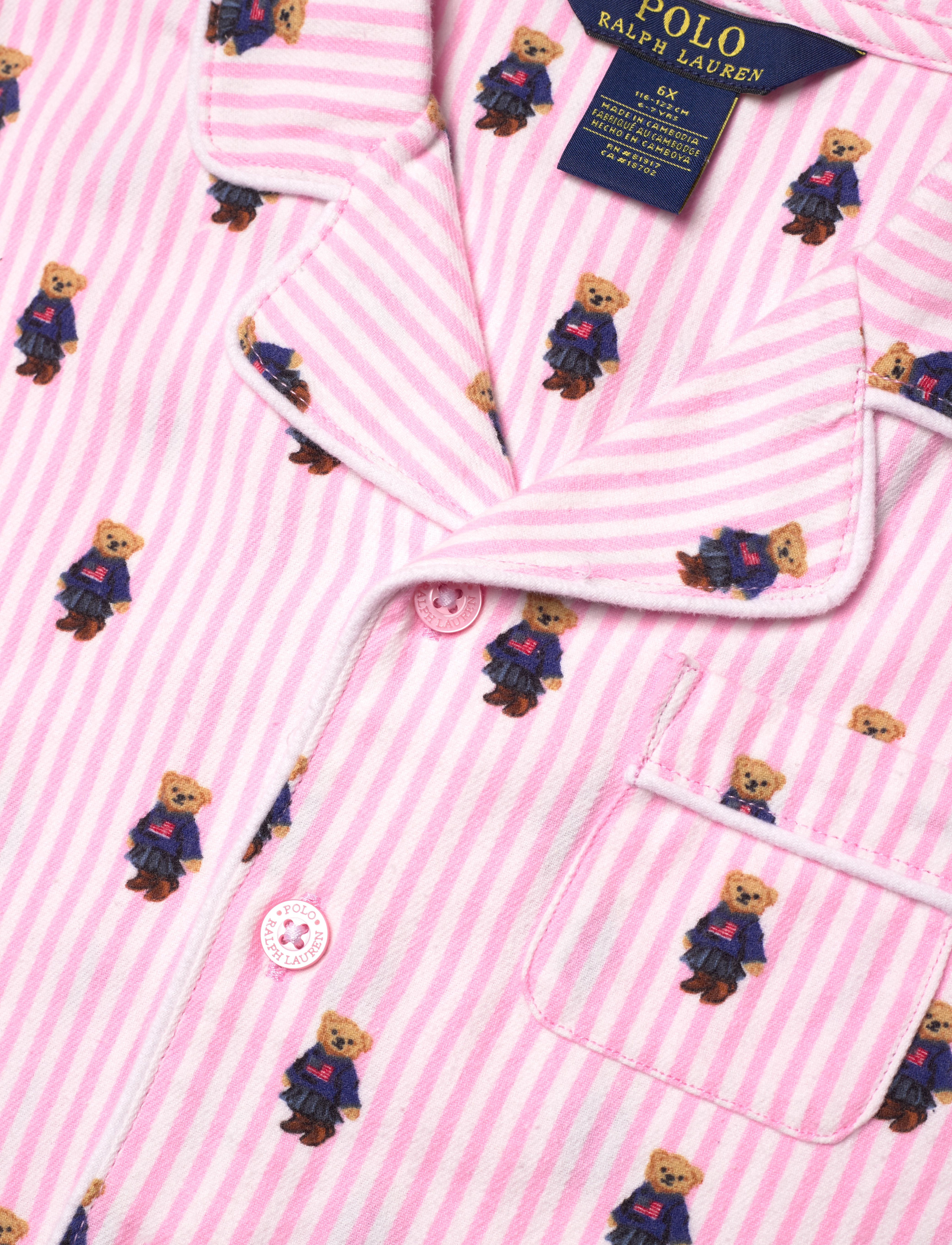 Ralph Lauren Kids - S6-SLEEPWEAR PANT SET - pyjama-sets - white / carmel pink - 4