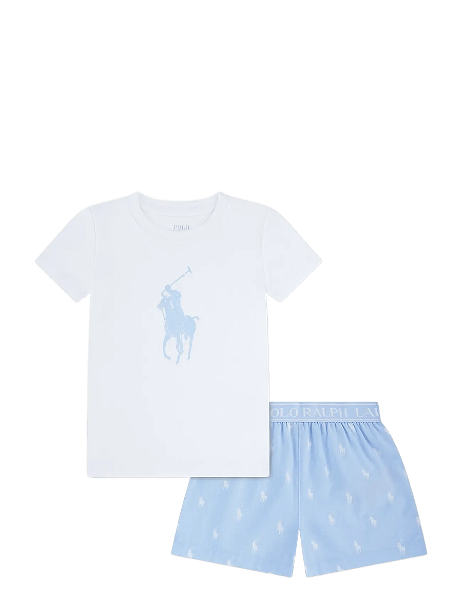 Ralph Lauren Kids - S5-SLEEPWEAR SHORT SET - pyjamassæt - elite blue - 0