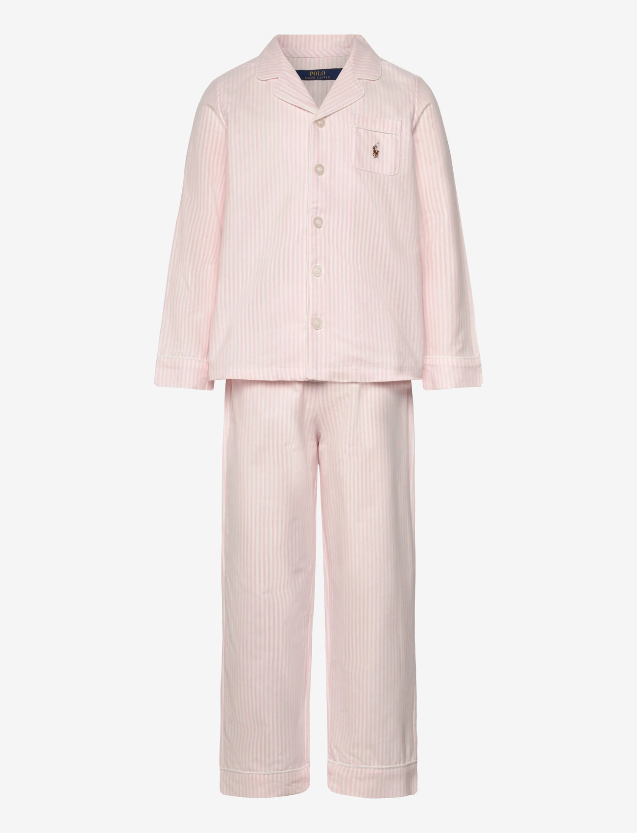 Ralph Lauren Kids - S6-SLEEPWEAR PANT SET - pyjamassæt - bath pink/white striped oxford - 0