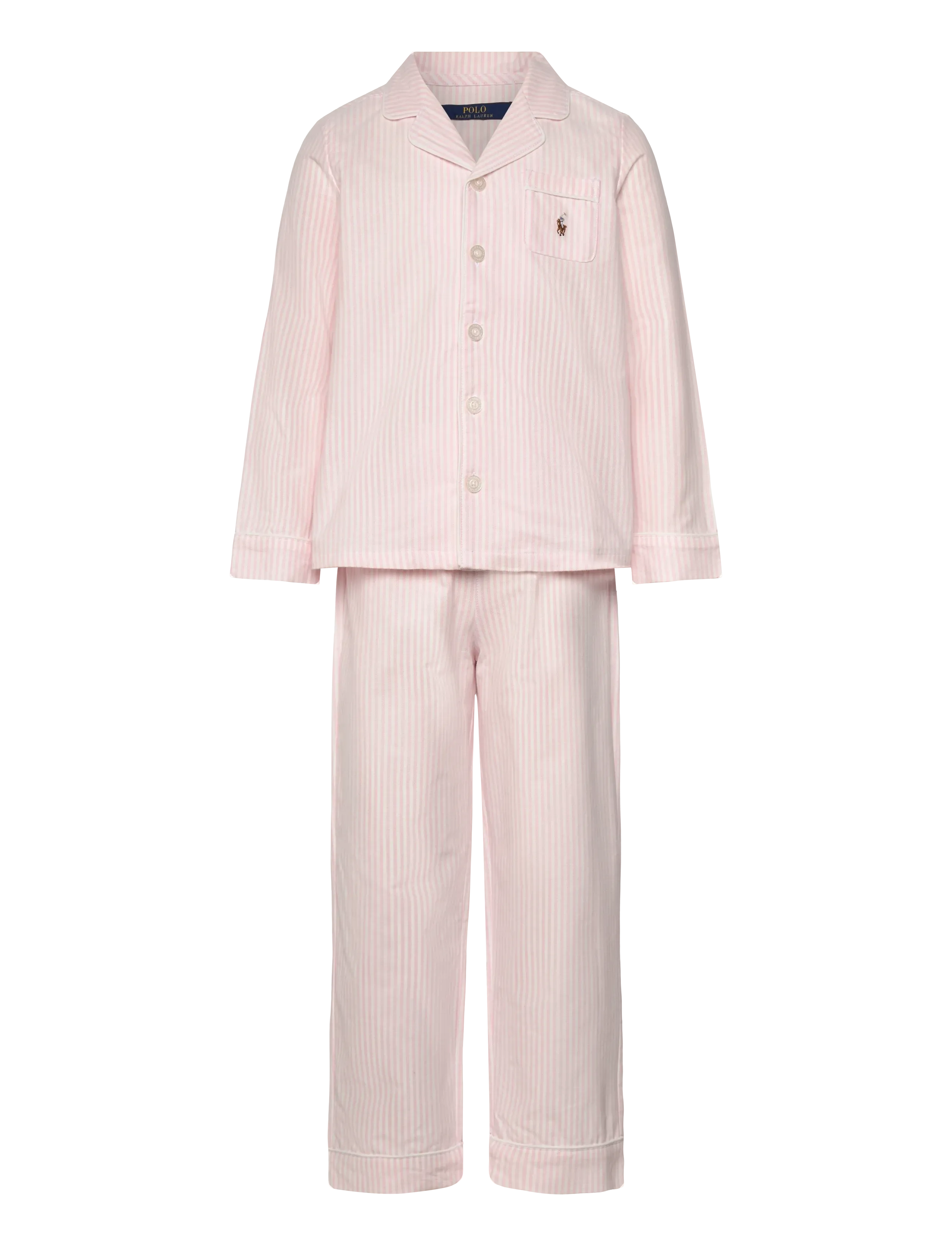 Ralph Lauren Kids S6-SLEEPWEAR PANT SET - Pyjamas - BATH PINK/WHITE STRIPED OXFORD / pink/rose