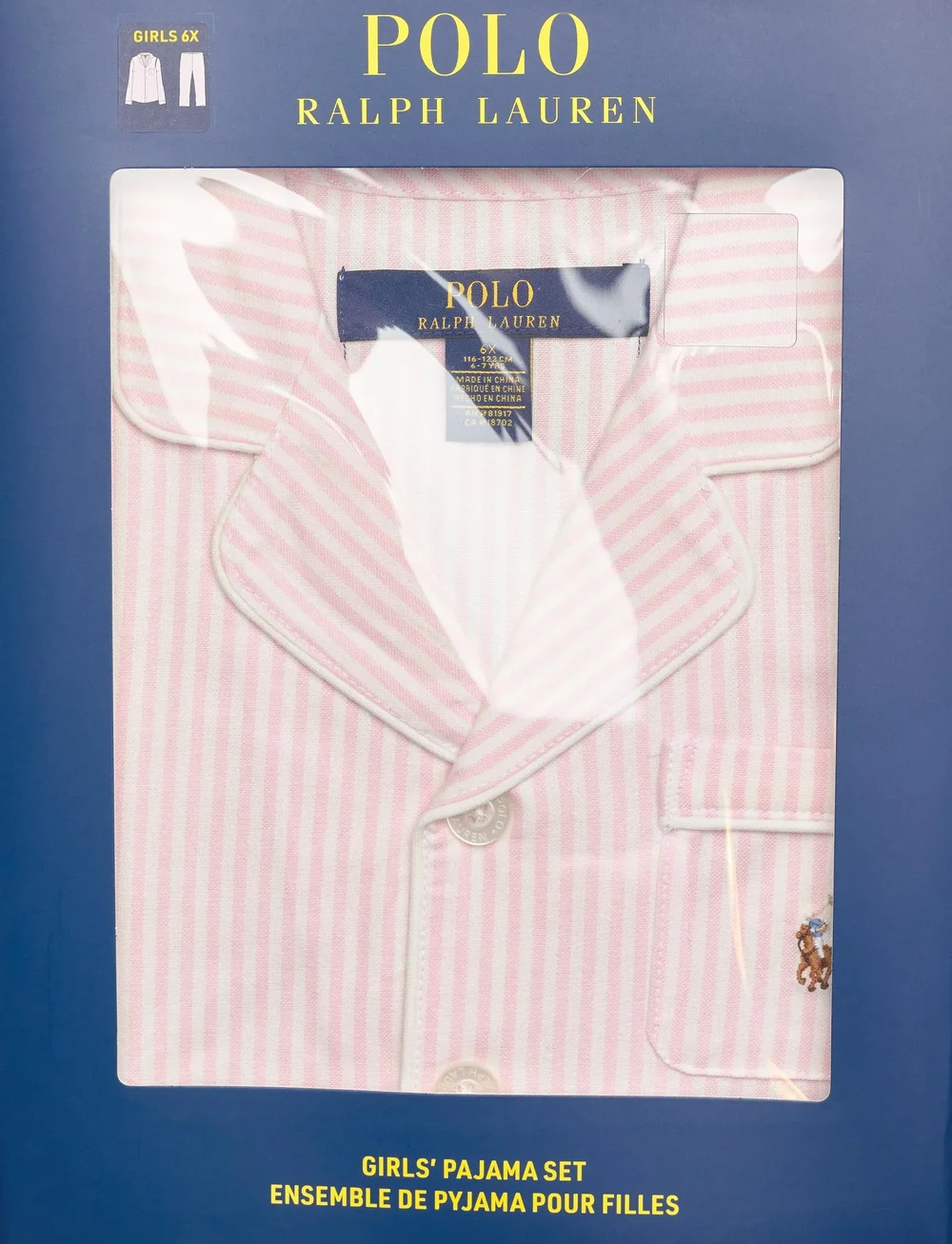 Ralph Lauren Kids - S6-SLEEPWEAR PANT SET - pyjama-sets - bath pink/white striped oxford - 4