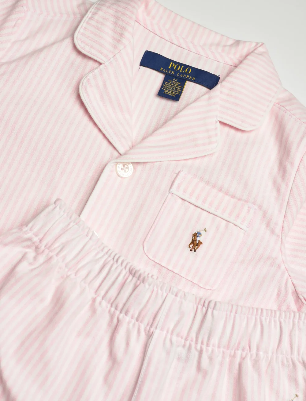 Ralph Lauren Kids - S6-SLEEPWEAR PANT SET - pyjama-sets - bath pink/white striped oxford - 5
