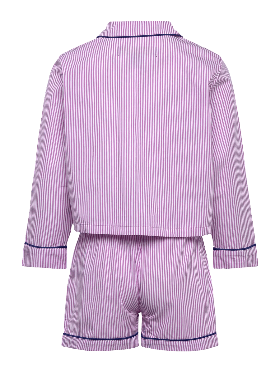 Ralph Lauren Kids - RLG WOVEN L/S & SHORT SET - pyjamassæt - polo violet - 1