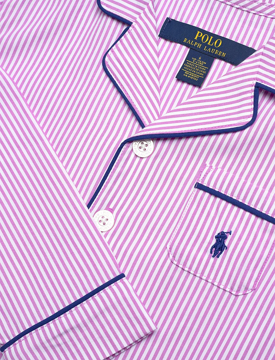Ralph Lauren Kids - RLG WOVEN L/S & SHORT SET - pyjamassæt - polo violet - 4