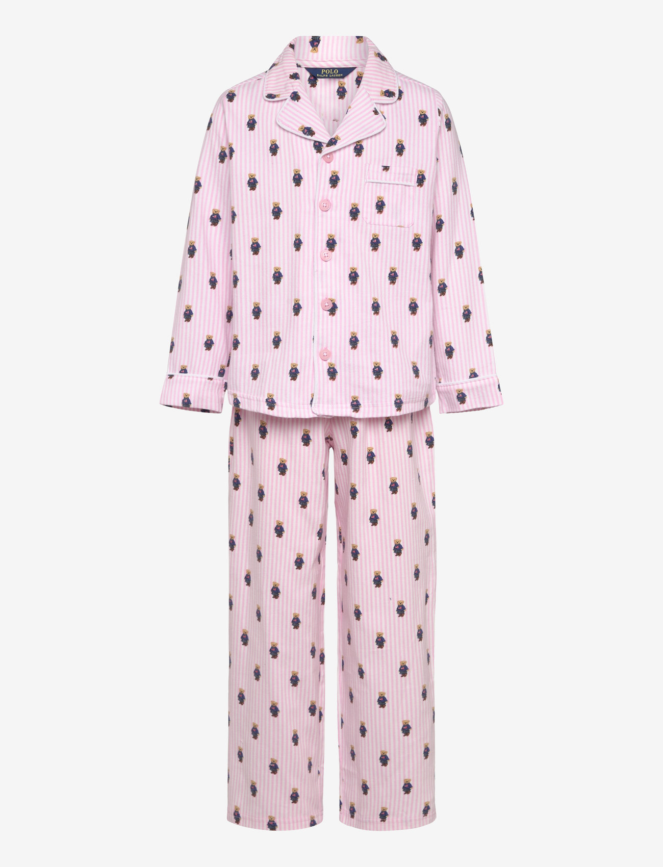Ralph Lauren Kids - S6-SLEEPWEAR PANT SET - pyjamasset - white / carmel pink - 0