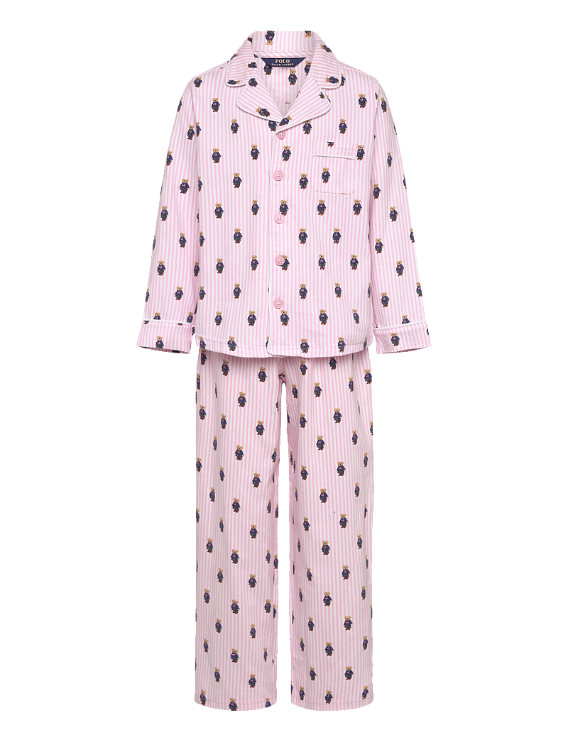 Ralph Lauren Kids - S6-SLEEPWEAR PANT SET - pyjamasset - white / carmel pink - 0