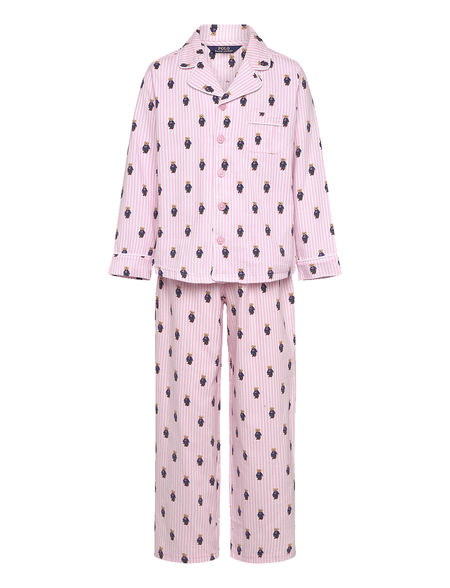 Ralph Lauren Kids - S6-SLEEPWEAR PANT SET - komplektid - white / carmel pink - 0