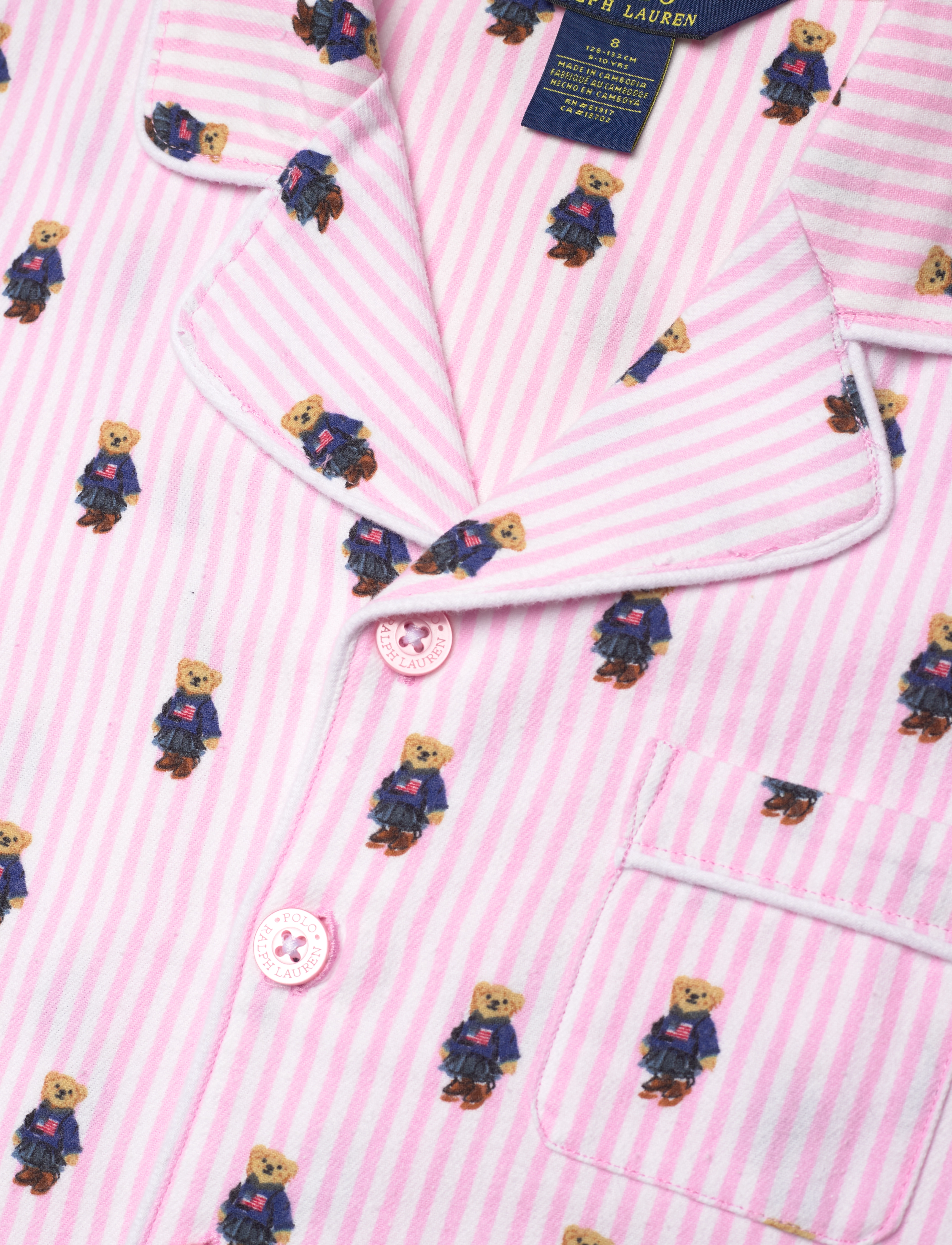 Ralph Lauren Kids - S6-SLEEPWEAR PANT SET - pyjamassæt - white / carmel pink - 4