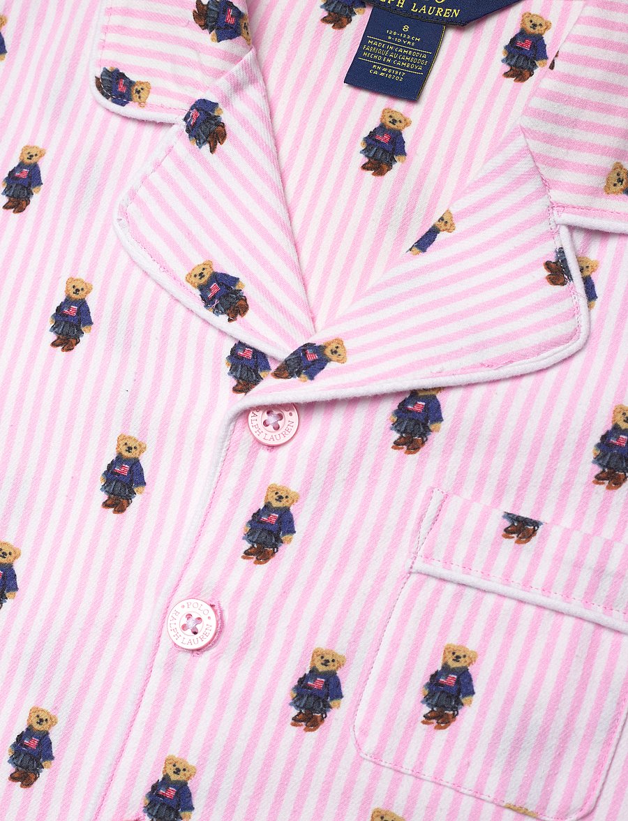 Ralph Lauren Kids - S6-SLEEPWEAR PANT SET - komplektid - white / carmel pink - 4