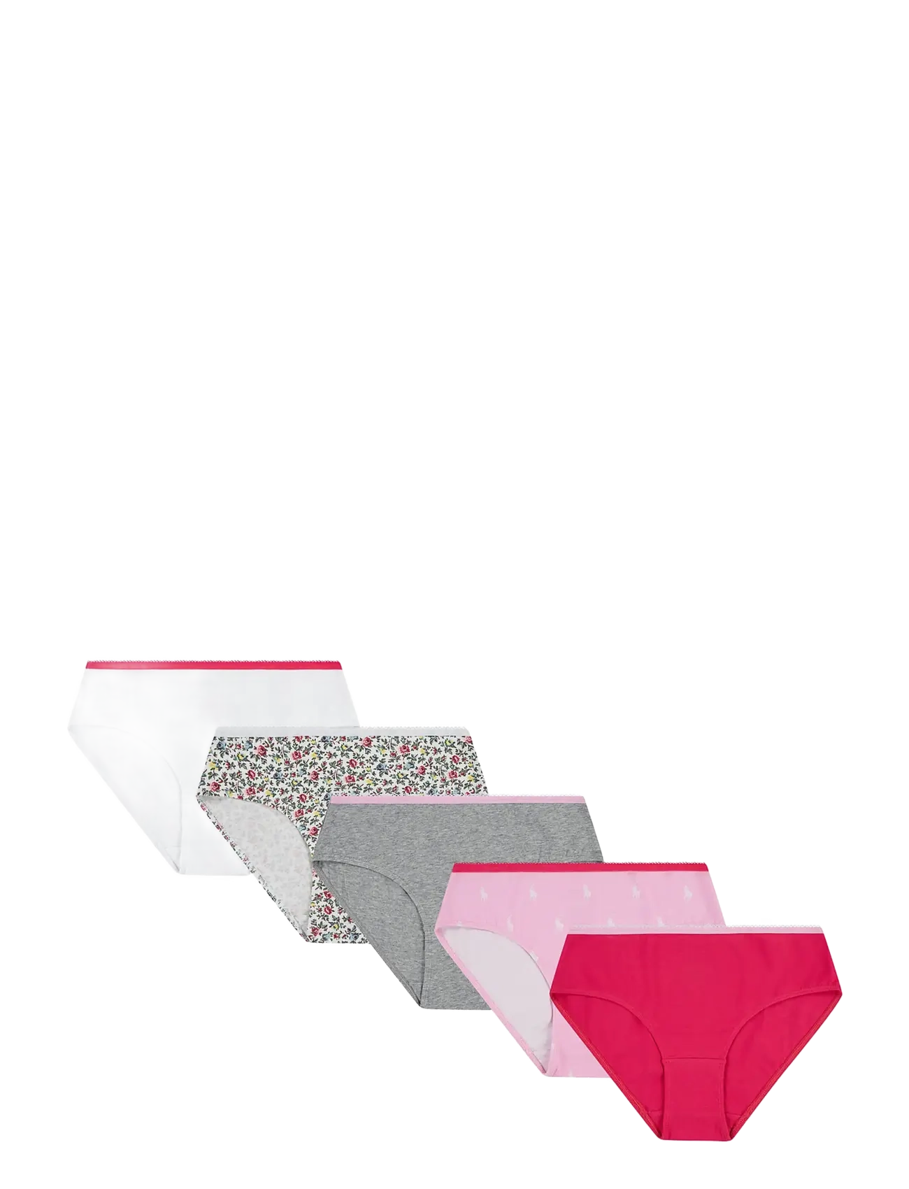 Ralph Lauren Kids 5B-5PK BIKINIS - Kleidung - HOT PINK / pink/rose