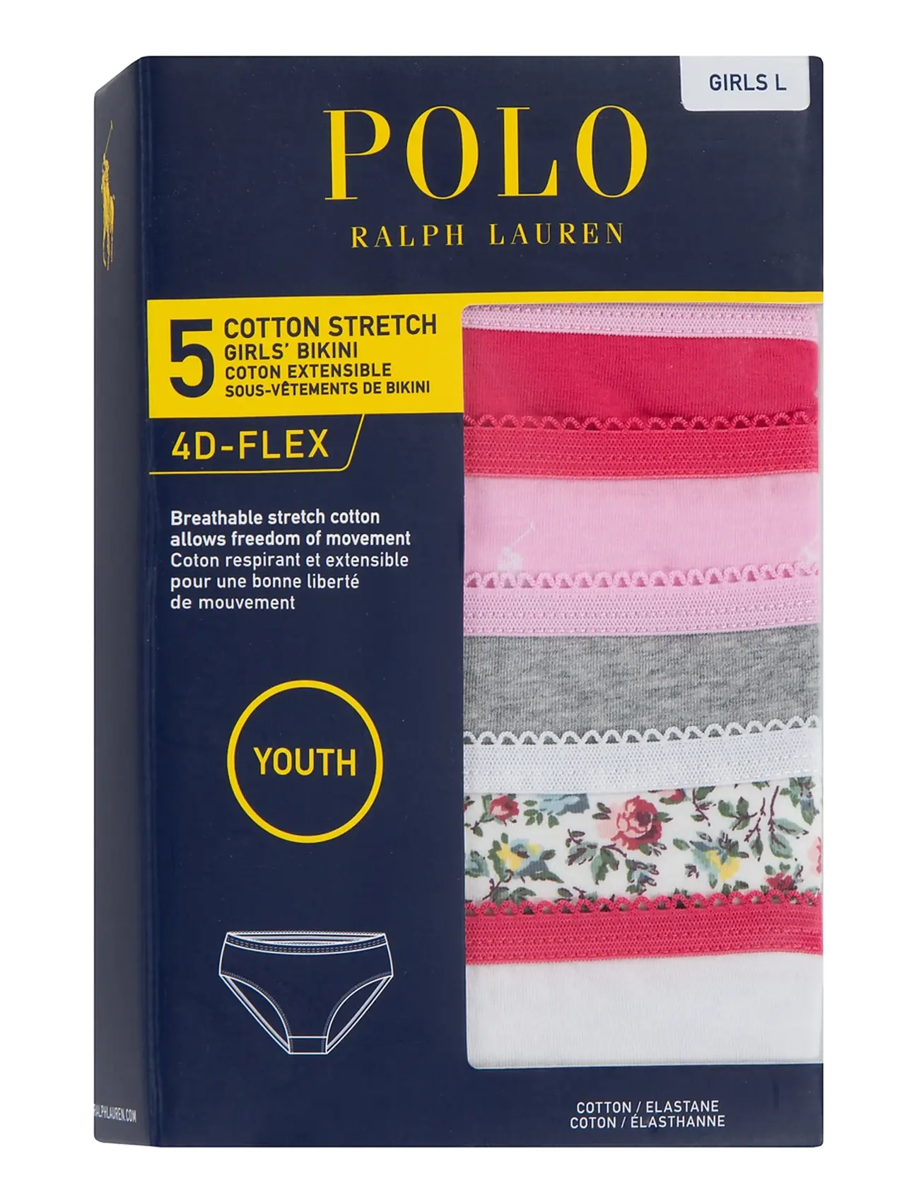Ralph Lauren Kids - 5B-5PK BIKINIS - slips - hot pink - 2