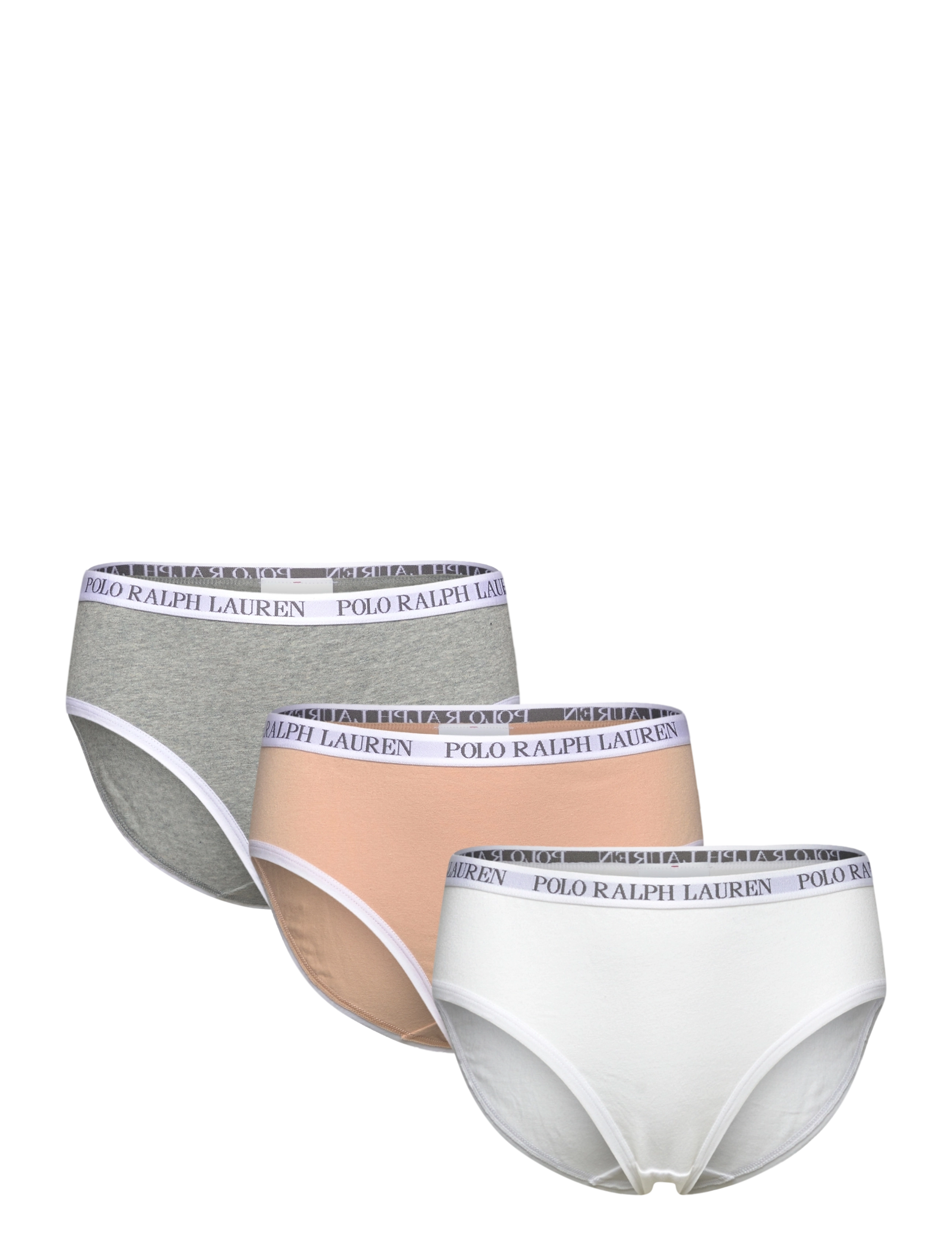 Ralph Lauren Kids RLHG PRL SOLID 3PK BIKINI - Trusser - LIGHT CREAM / grey