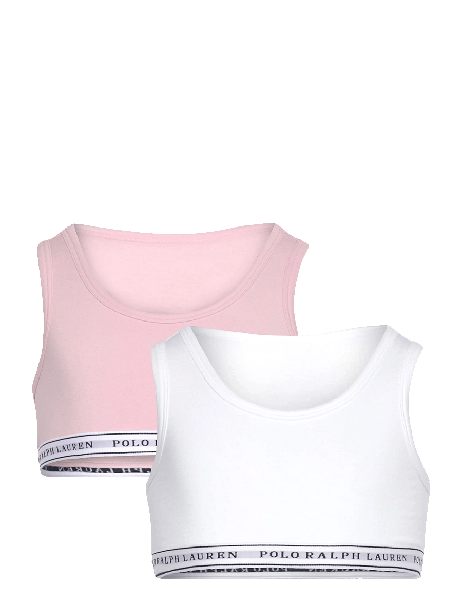 Ralph Lauren Kids - 2T-2PK BRALETTES - toppar - white - 0