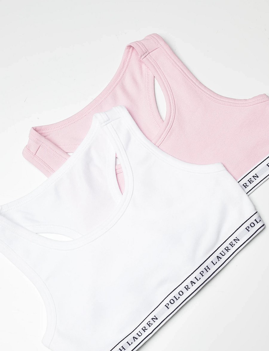 Ralph Lauren Kids - 2T-2PK BRALETTES - toppar - white - 2