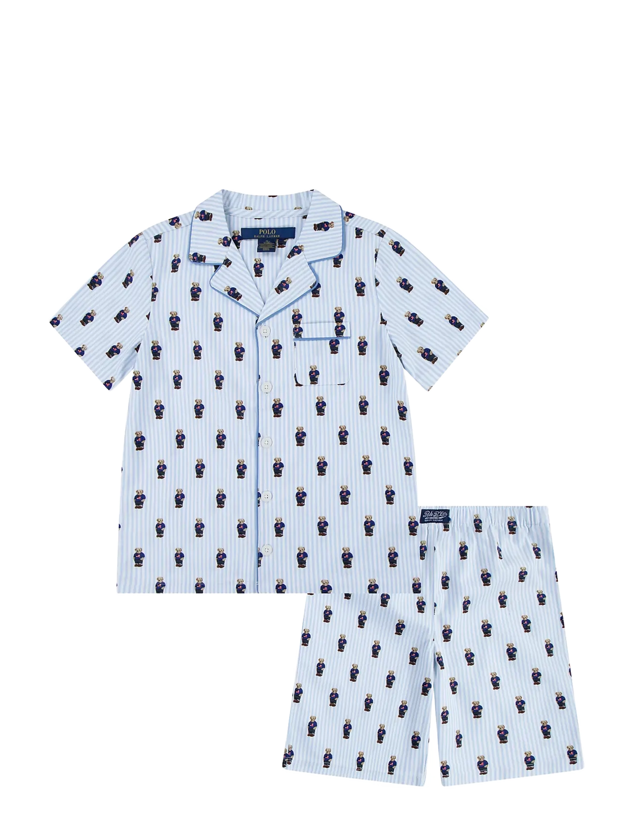 Ralph Lauren Kids S5-SLEEPWEAR SHORT SET - Einkaufen nach Alter von - WHITE / ELITE BLUE / blue