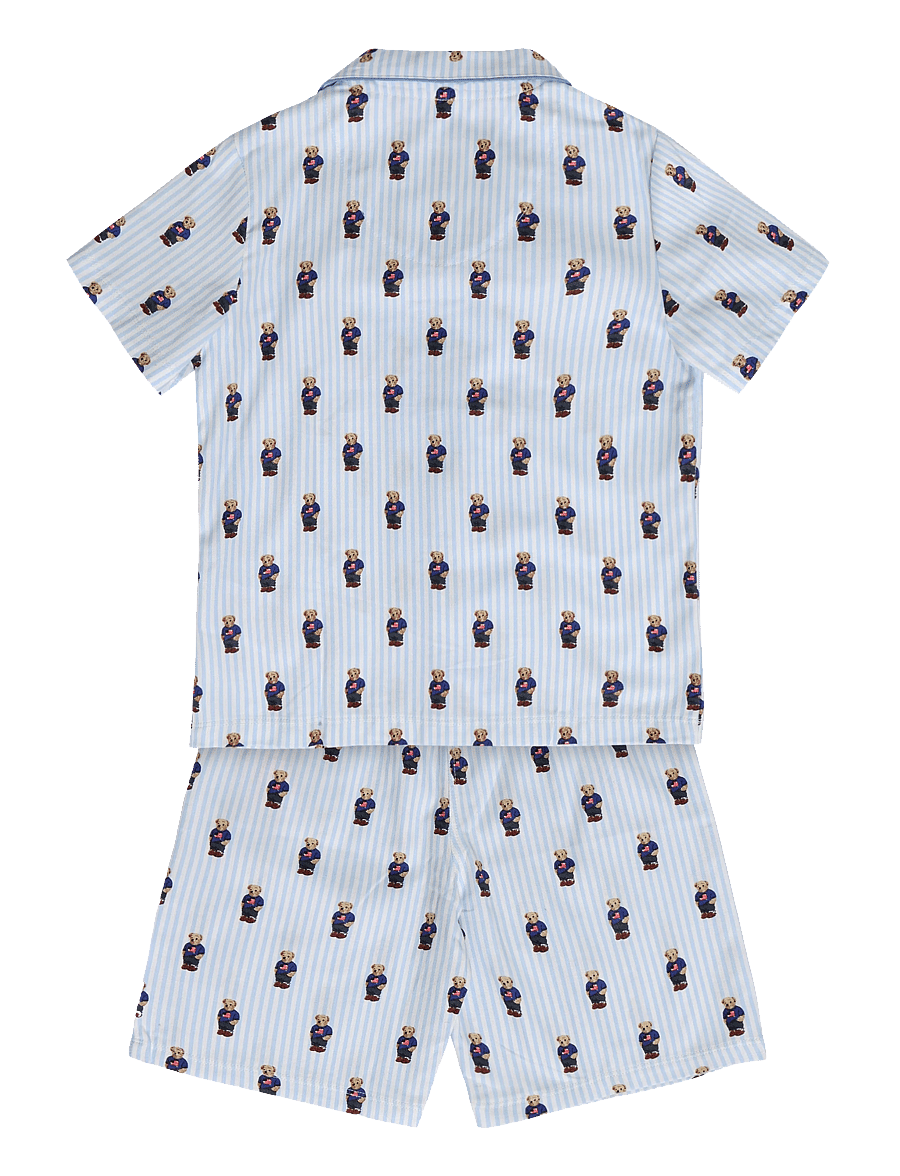 Ralph Lauren Kids - S5-SLEEPWEAR SHORT SET - pyjama-sets - white / elite blue - 1