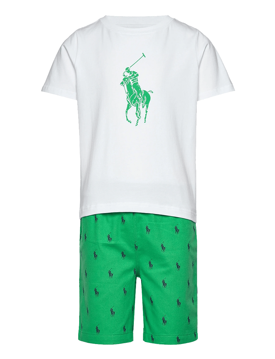 Ralph Lauren Kids - S5-SLEEPWEAR SHORT SET - sett - polo vineyard green - 0