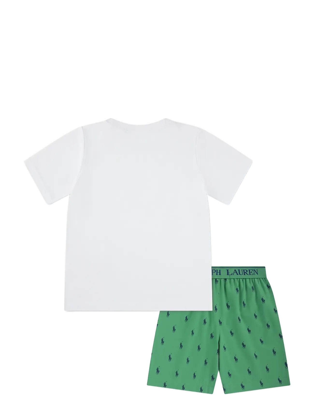 Ralph Lauren Kids - RLB SS TEE AND SHORT SET CTN - pyjama-sets - polo vineyard green - 1