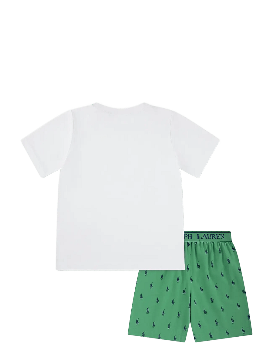 Ralph Lauren Kids - RLB SS TEE AND SHORT SET CTN - pyjama-sets - polo vineyard green - 1