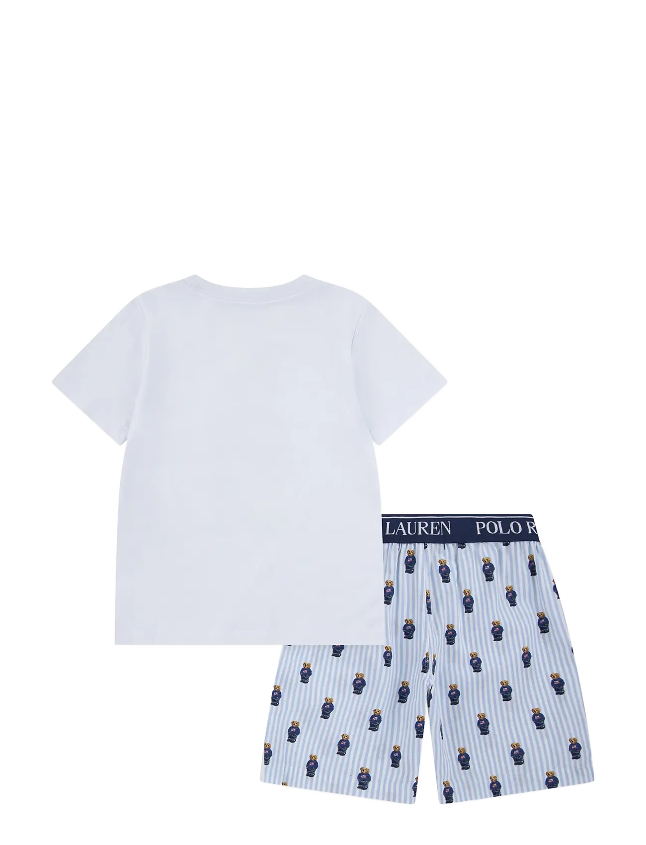 Ralph Lauren Kids - S5-SLEEPWEAR SHORT SET - sets mit kurzärmeligem t-shirt - white / elite blue - 1