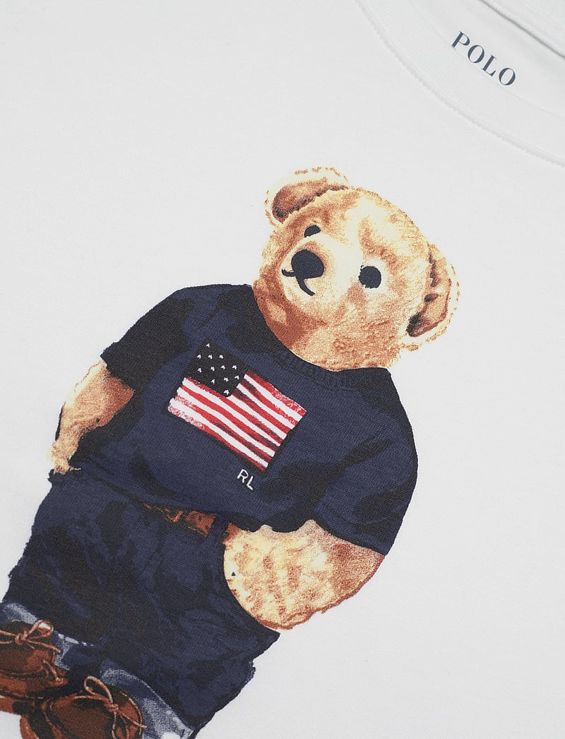 Ralph Lauren Kids - S5-SLEEPWEAR SHORT SET - lühikeste varrukatega t-särkide komplektid - white / elite blue - 4