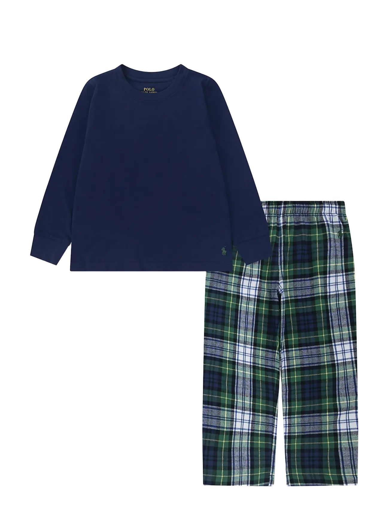 Ralph Lauren Kids S6-SLEEPWEAR PANT SET - Nachtwäsche - WHITE GORDON PLAID / navy