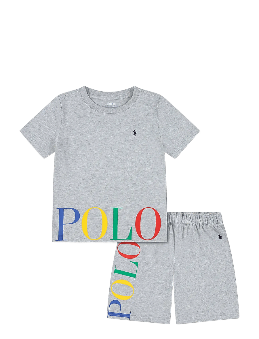 Ralph Lauren Kids - L4-LOUNGE SHORT SET - set med kortärmad t-shirt - andover heather - 0