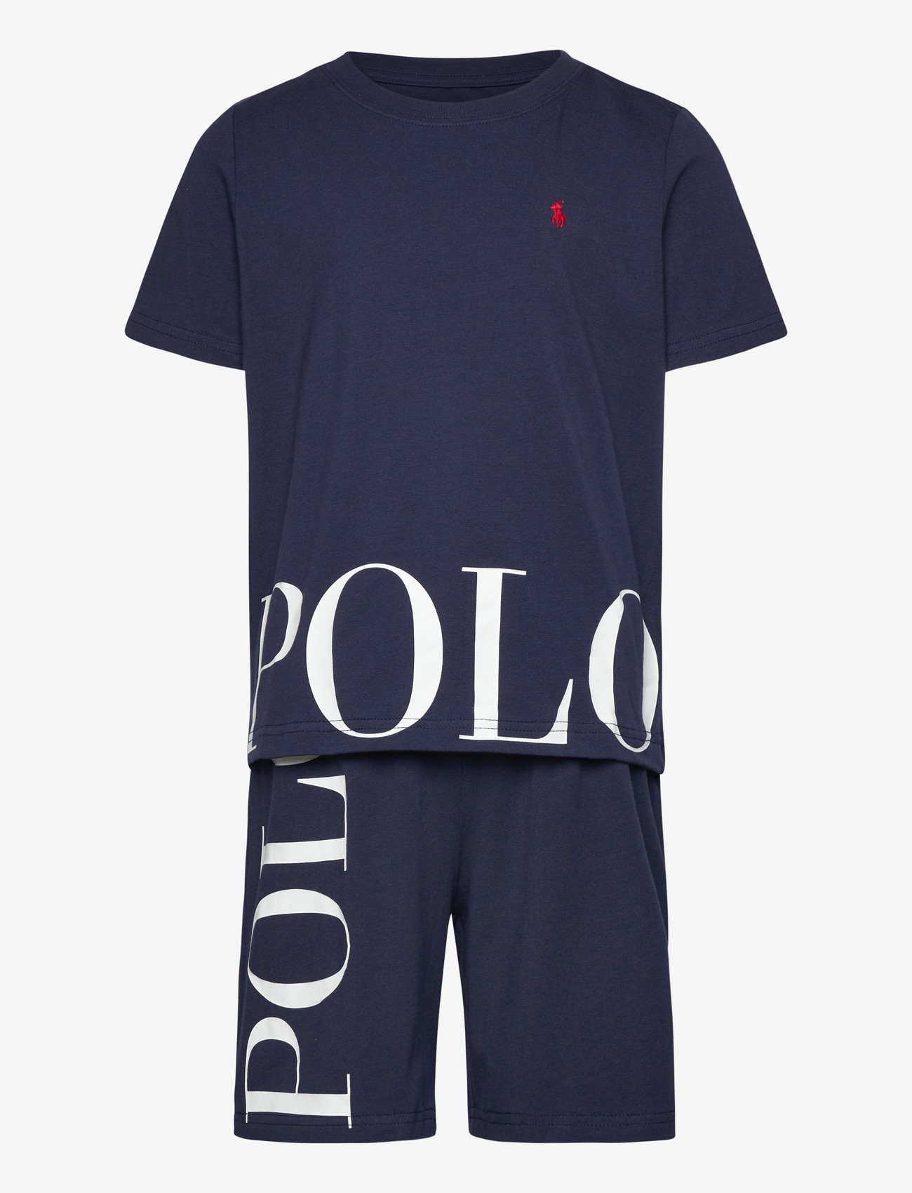 Ralph Lauren Kids - L4-LOUNGE SHORT SET - sæt med kortærmet t-shirt - newport navy - 0