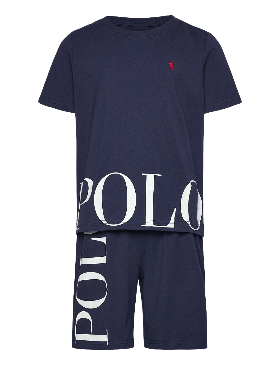 Ralph Lauren Kids - L4-LOUNGE SHORT SET - komplektid lühikeste varrukatega t-särgiga - newport navy - 0