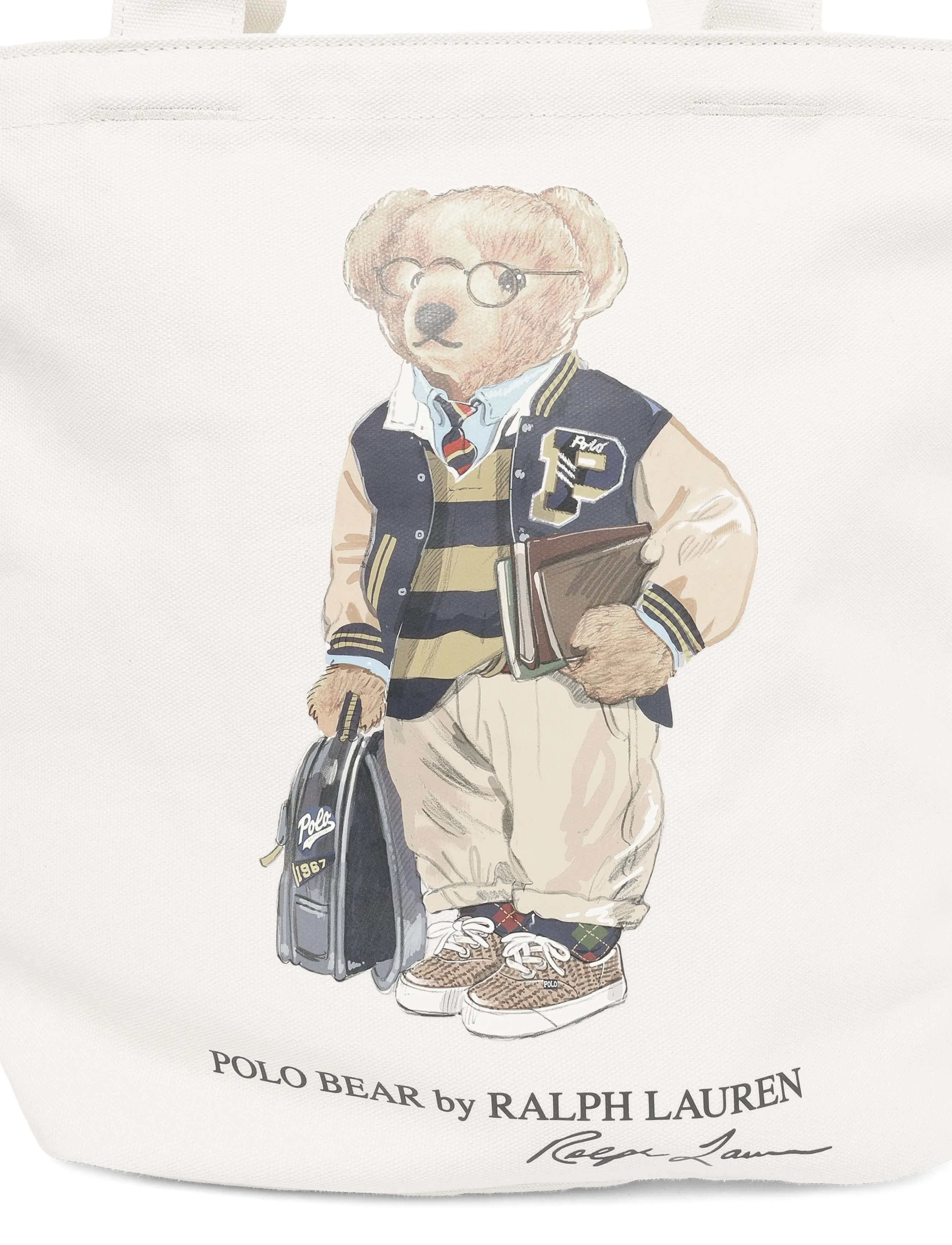 Ralph Lauren Kids - TD-TOTE BAG - totes & small bags - natural canvas w/  navy - 2