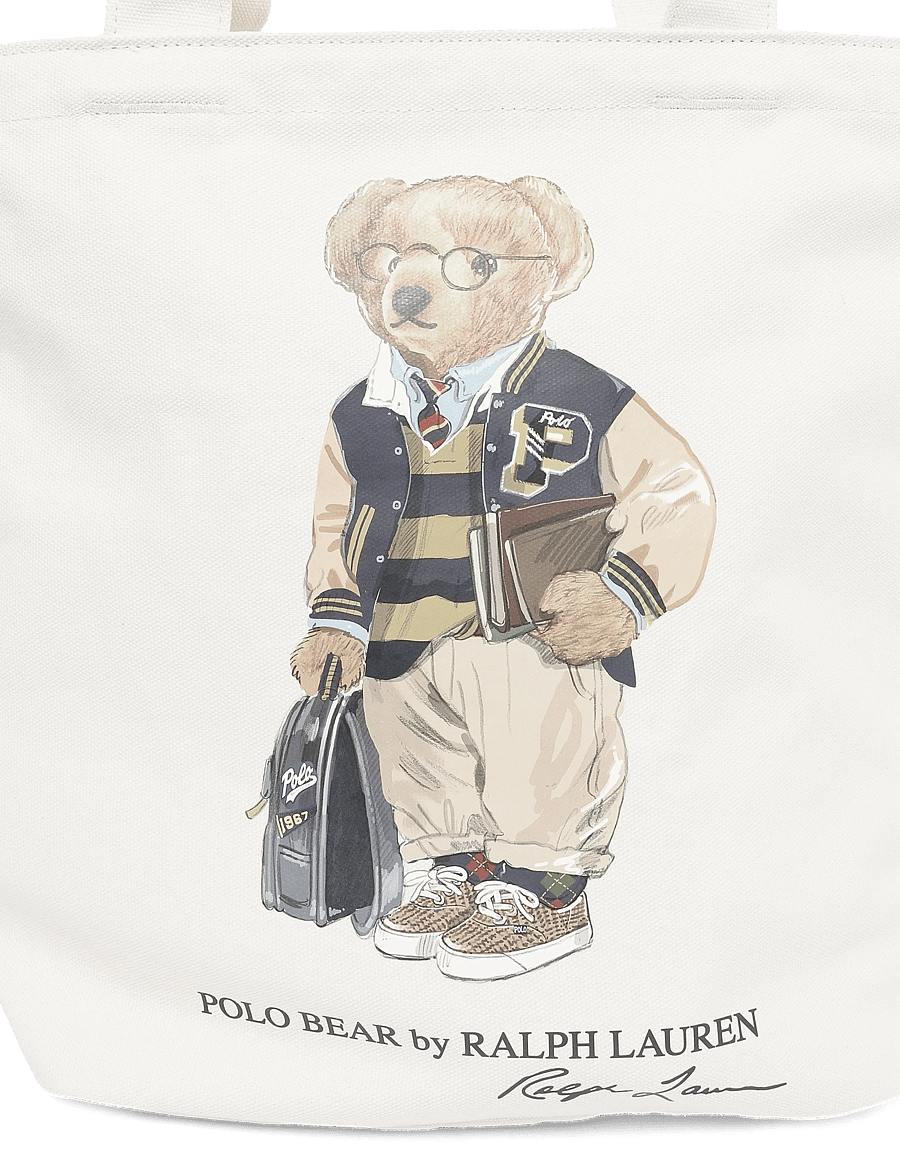 Ralph Lauren Kids - TD-TOTE BAG - totes & small bags - natural canvas w/ navy - 2