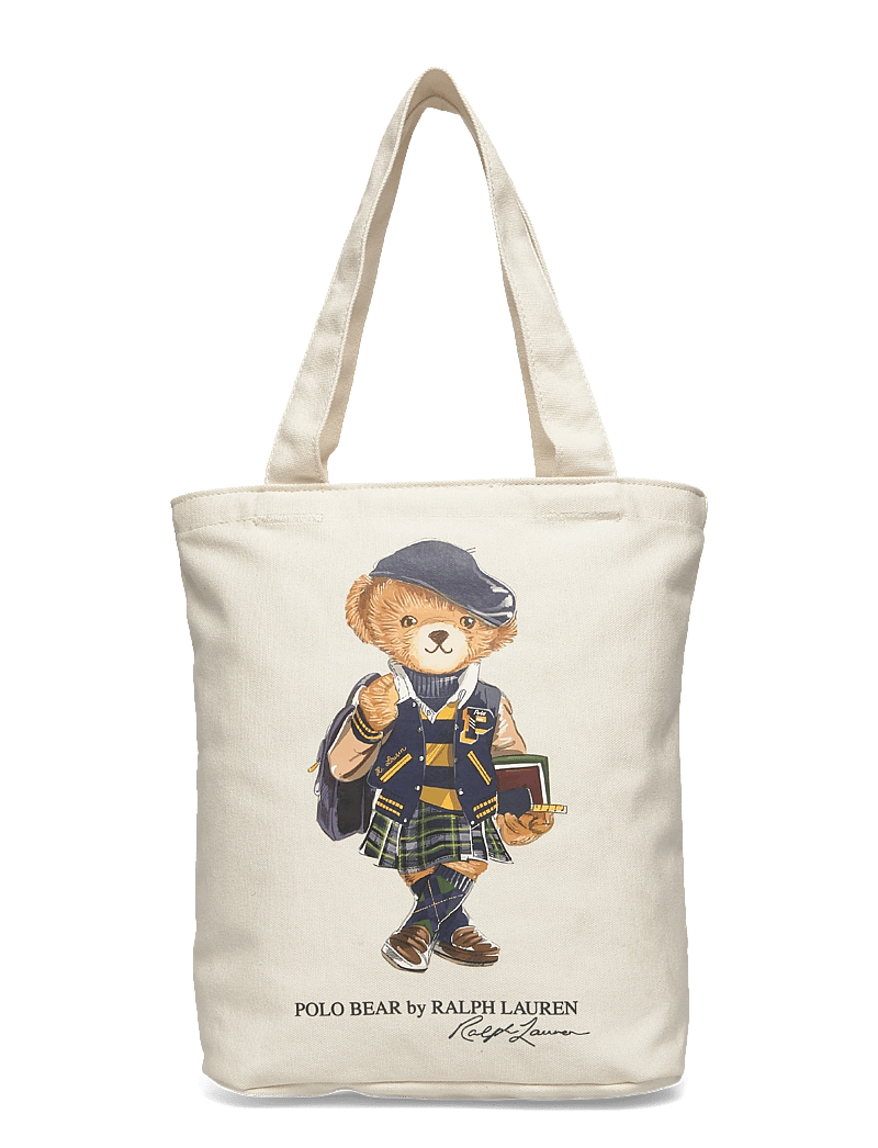 Ralph Lauren Kids - TD-TOTE BAG - meigikotid ja väikesed kotid - natural canvas w/ purple - 0