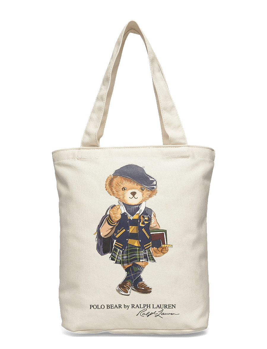 Ralph Lauren Kids - TD-TOTE BAG - totes & small bags - natural canvas w/ purple - 0