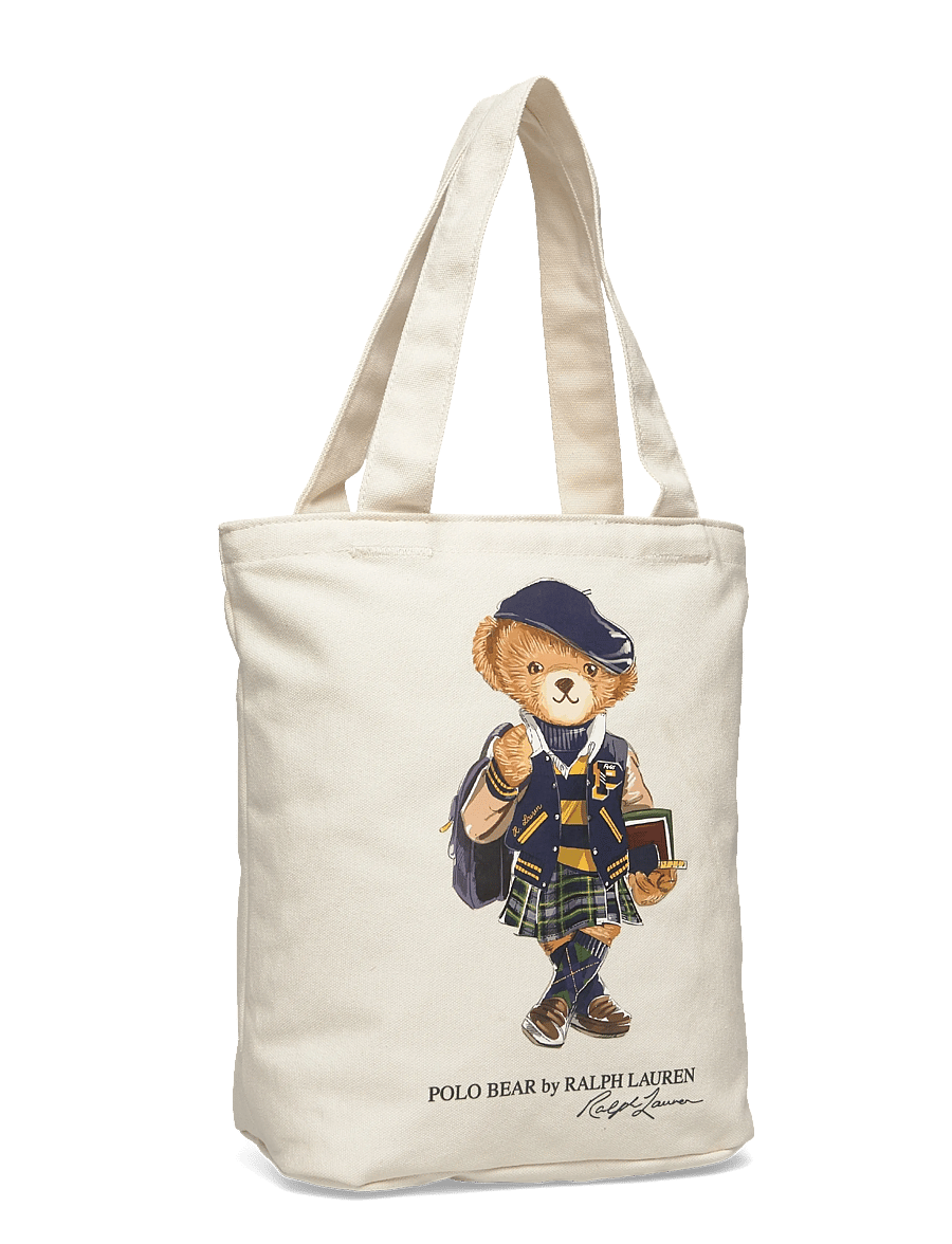 Ralph Lauren Kids - TD-TOTE BAG - totes & small bags - natural canvas w/ purple - 2