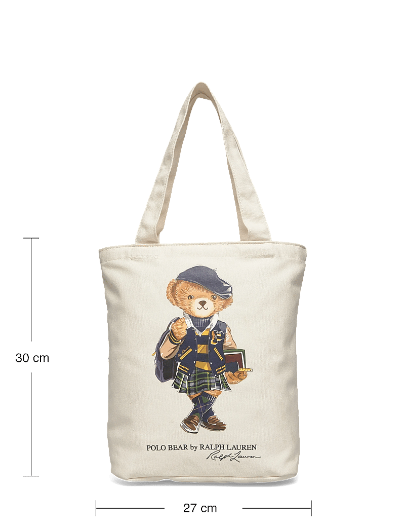 Ralph Lauren Kids - TD-TOTE BAG - meigikotid ja väikesed kotid - natural canvas w/ purple - 3