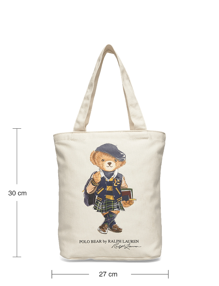 Ralph Lauren Kids - TD-TOTE BAG - totes & small bags - natural canvas w/ purple - 3