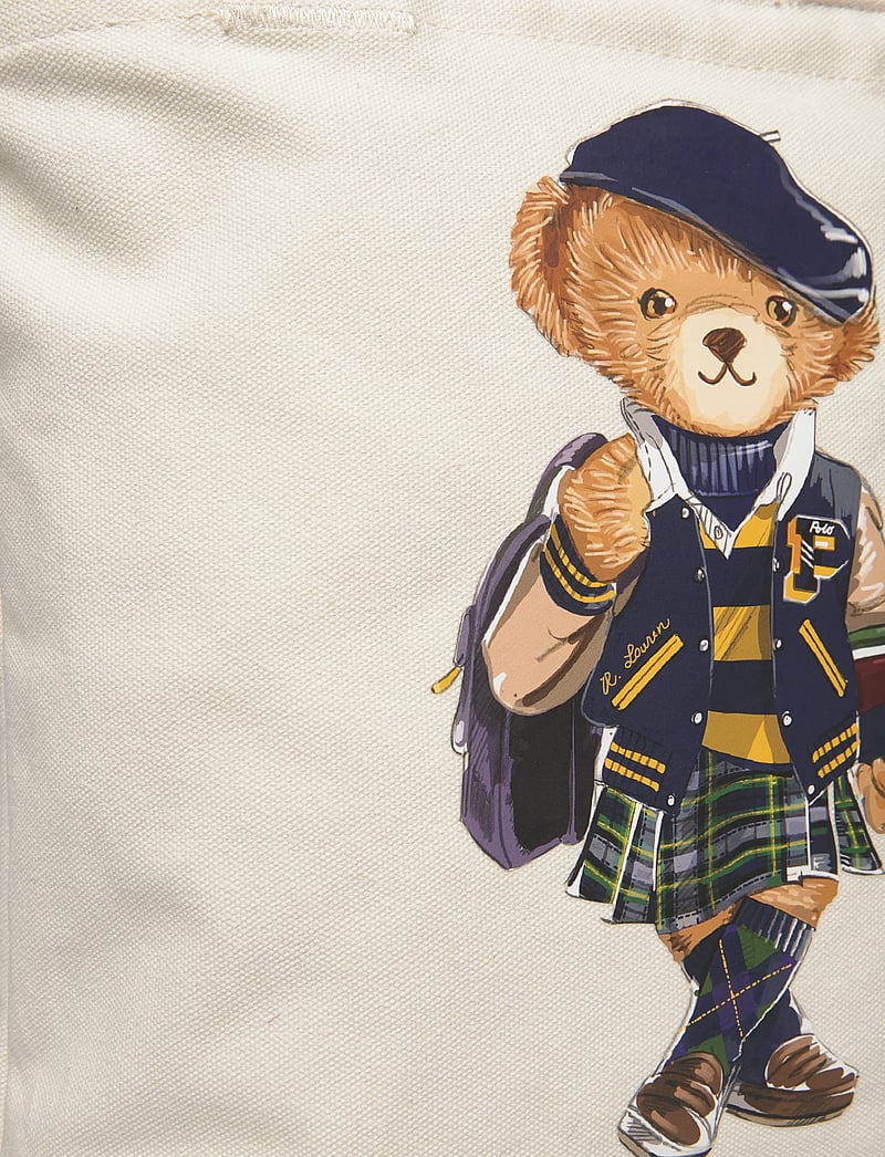 Ralph Lauren Kids - TD-TOTE BAG - meigikotid ja väikesed kotid - natural canvas w/ purple - 4