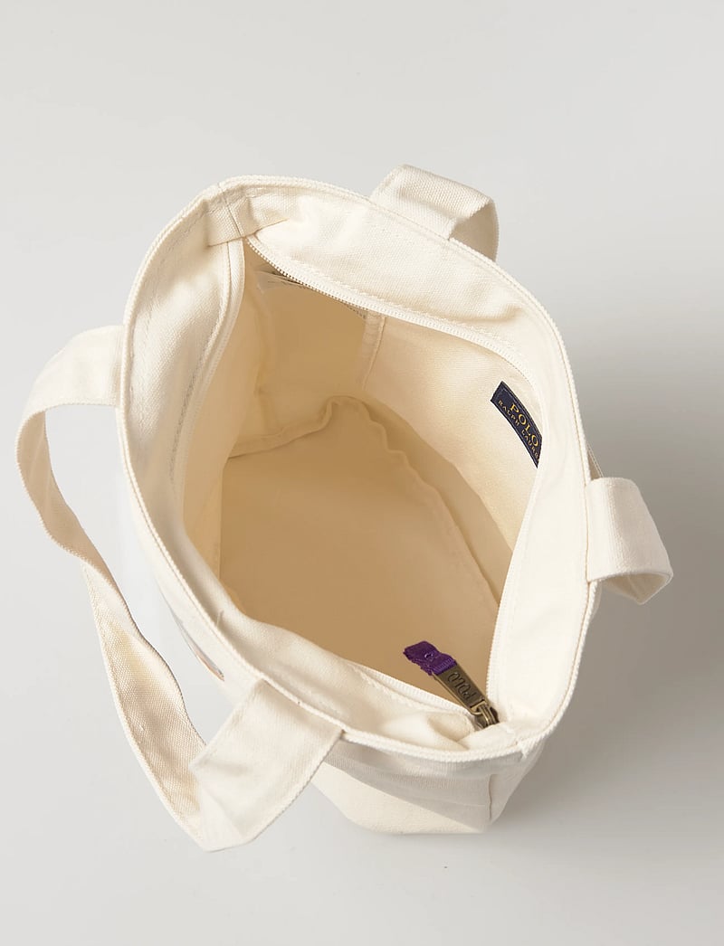 Ralph Lauren Kids - TD-TOTE BAG - meigikotid ja väikesed kotid - natural canvas w/ purple - 5