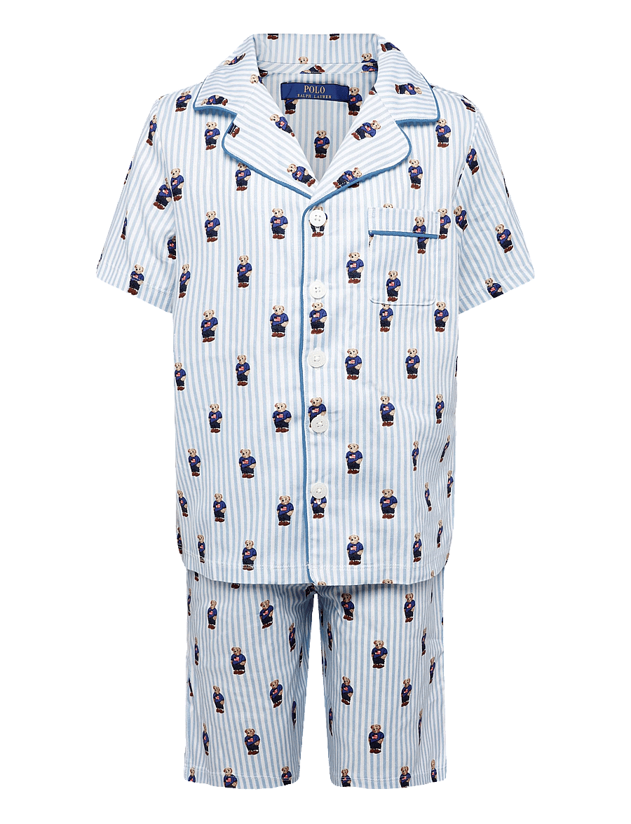Ralph Lauren Kids - S5-SLEEPWEAR SHORT SET - pyjama-sets - white / elite blue - 0