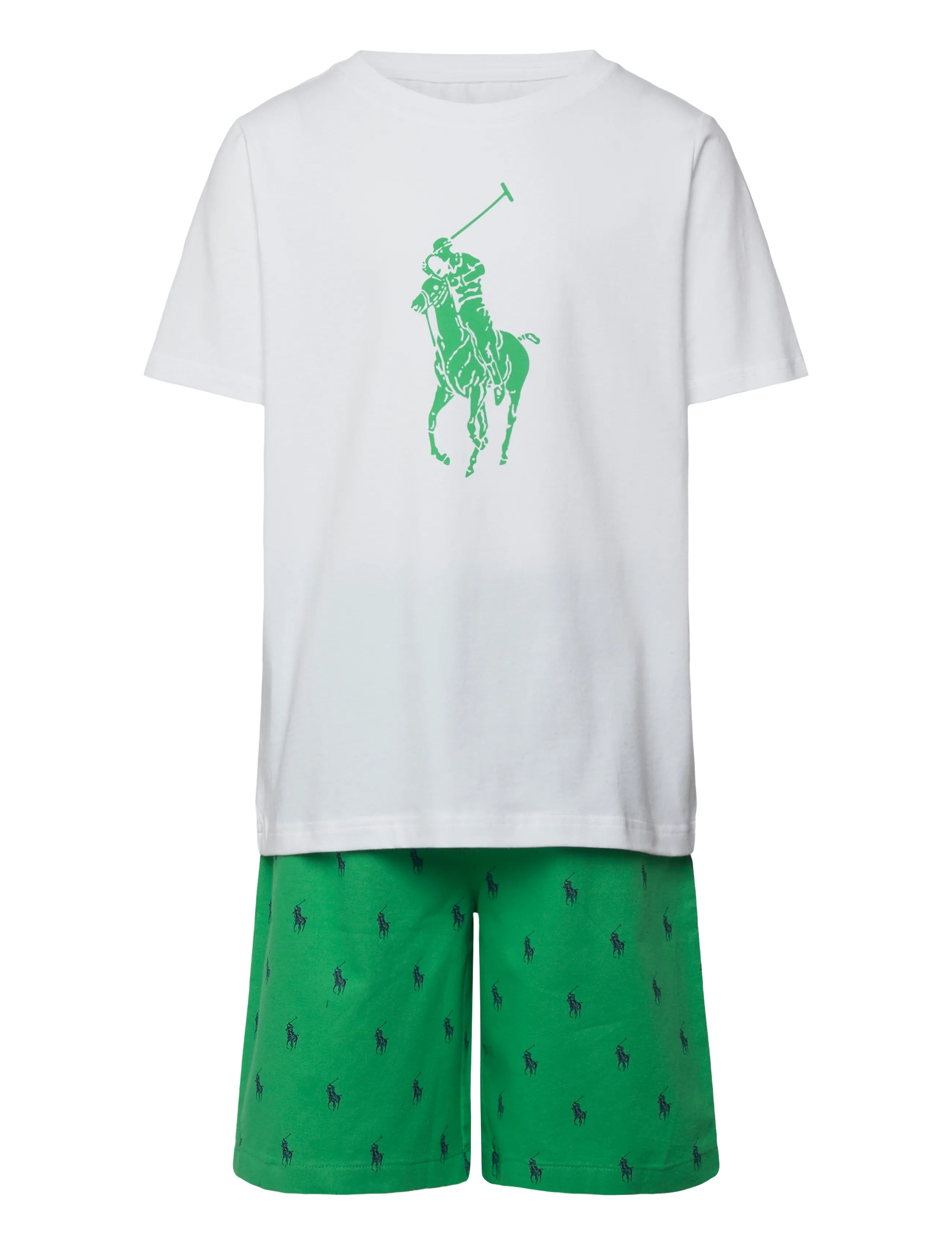 Ralph Lauren Kids S5-Sleepwear Short Set, 128, Pyjamas, Grün - Pyjama Sets, Kinder